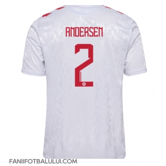 Danemarca Joachim Andersen #2 Tricou Fotbal Replică European 2024 Barbati Deplasare